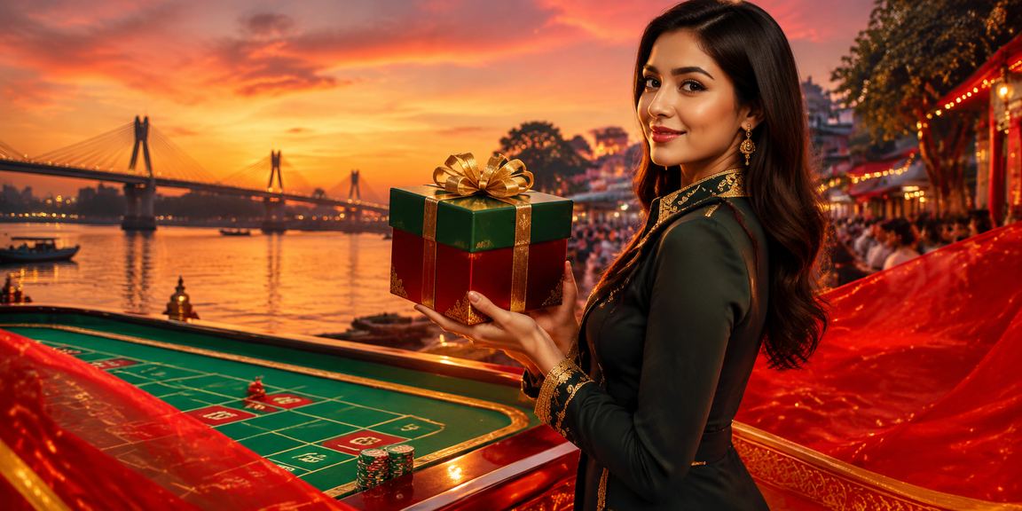 Player with red and green chips at a Baccarat table in Rangpur